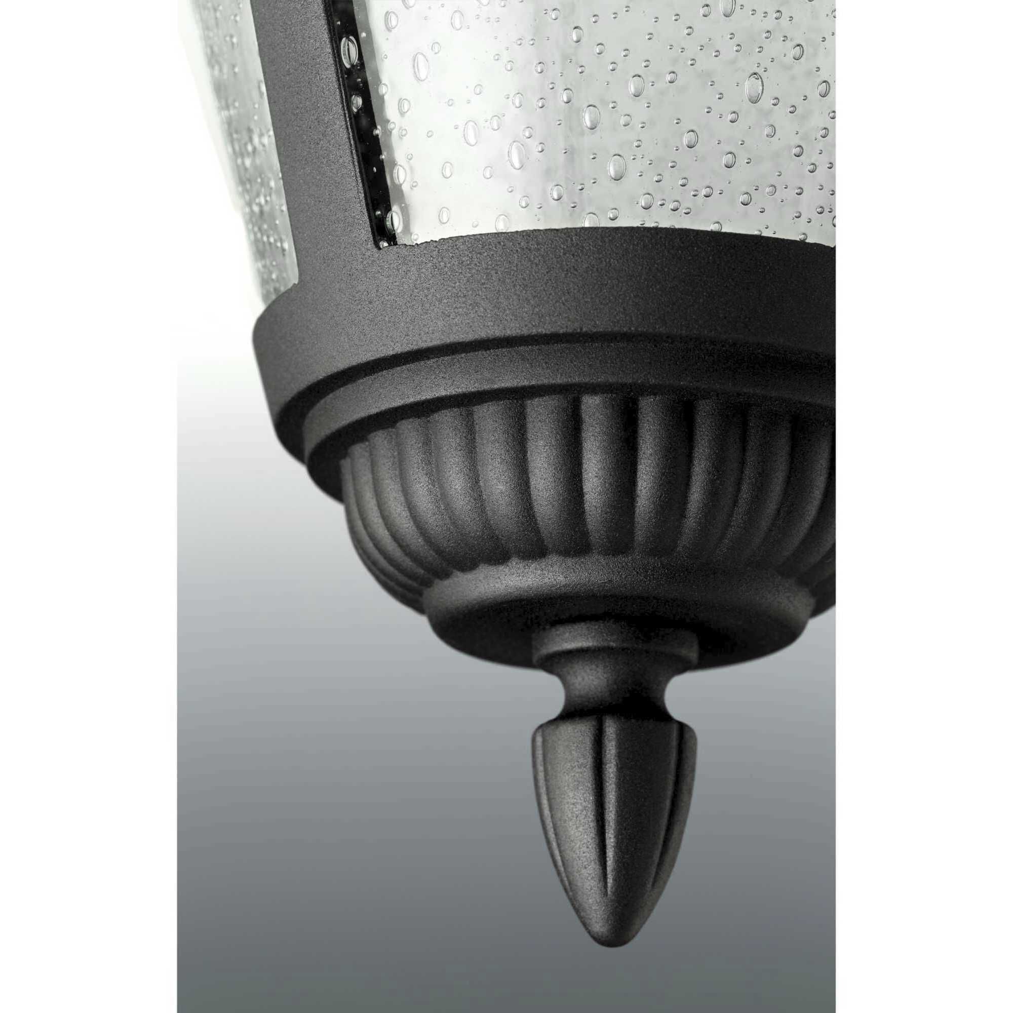Westport 1 Light 9 inch Textured Black Outdoor Flush Mount in Bulbs Not Included, Clear Seeded