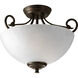 Pavilion 2 Light 14 inch Antique Bronze Semi-Flush Mount Ceiling Light