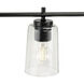 Adley 6 Light 49 inch Matte Black Bath Vanity Wall Light