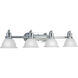 Madison 4 Light 37.5 inch Polished Chrome Bath Vanity Wall Light