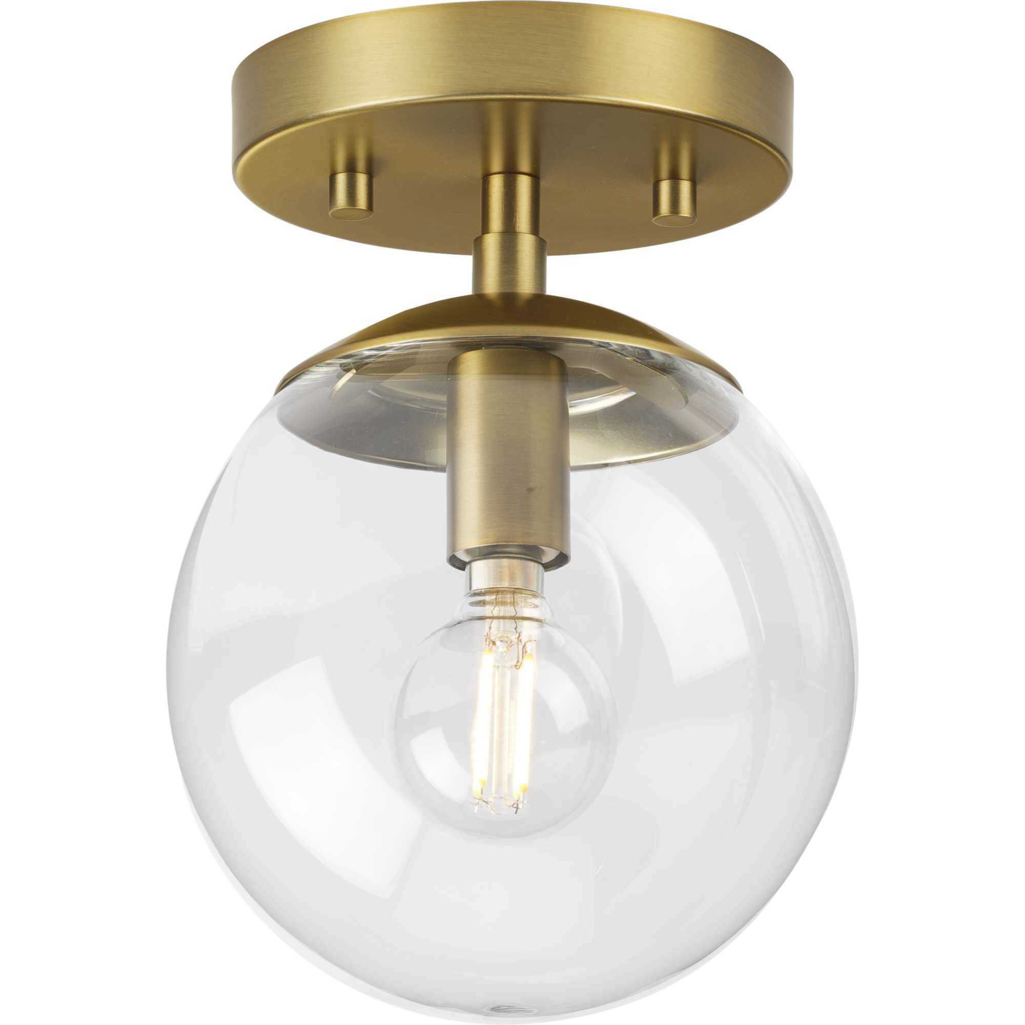 Atwell 1 Light 5.87 inch Brushed Bronze Semi-flush Ceiling Light