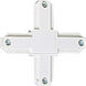 Alpha Trak 120 White Track Cross Connector Ceiling Light in Matte White