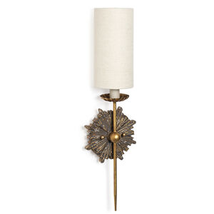 Louis 1 Light 4.5 inch Antique Gold Wall Sconce Wall Light, Single