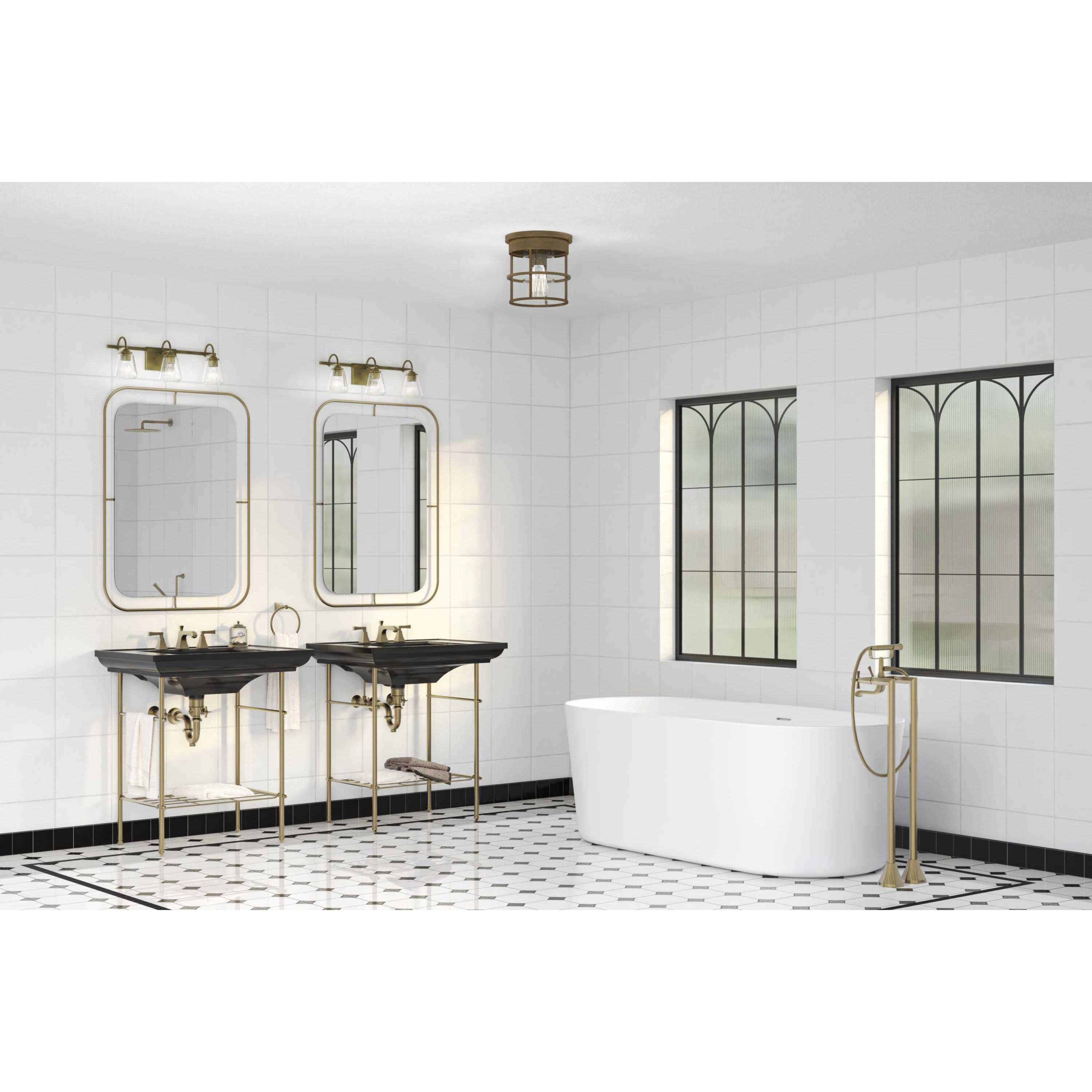 Martenne 3 Light 24 inch Aged Bronze Bathroom Vanity Light Wall Light