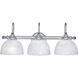 Bath Match 3 Light 23 inch Brushed Platinum Bath Vanity Wall Light