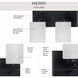 Merry 2 Light 12 inch Matte Black Bath Vanity Wall Light
