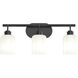 Reines 3 Light 22.75 inch Matte Black Bath Vanity Wall Light