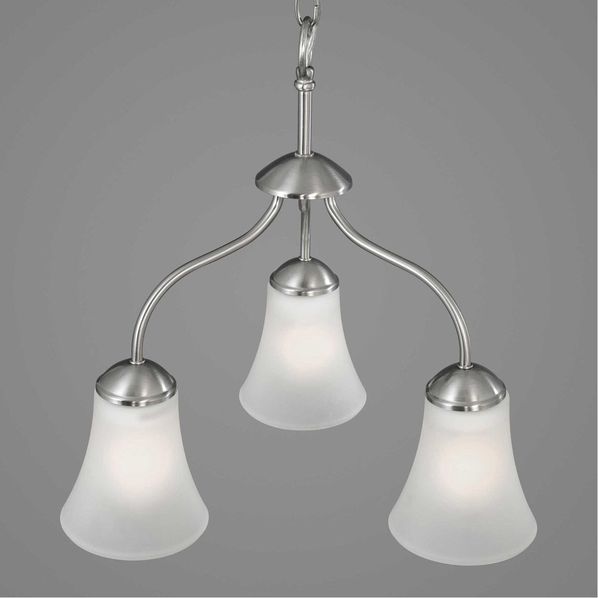 Classic 3 Light 18 inch Brushed Nickel Chandelier Ceiling Light