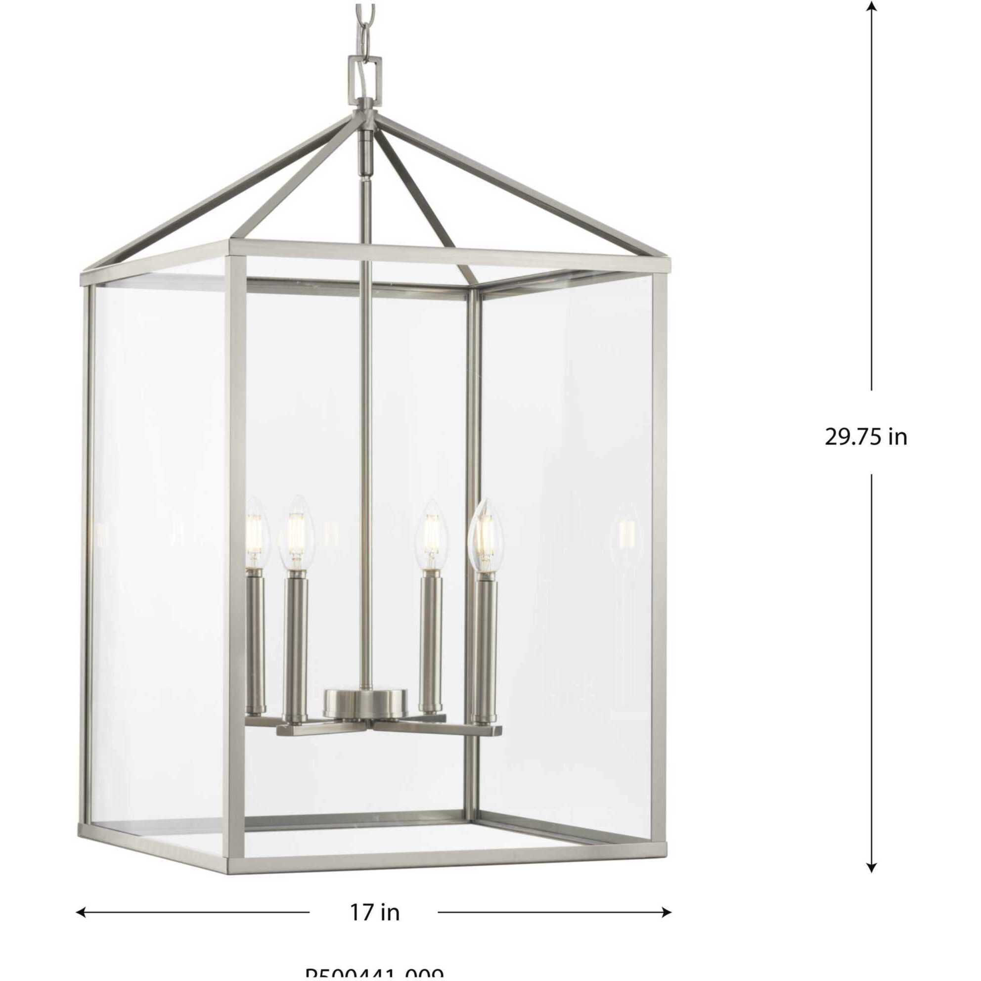 Hillcrest 4 Light 17 inch Brushed Nickel Foyer Light Ceiling Light