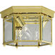 Beveled Glass 3 Light 10 inch Polished Brass Close-to-Ceiling Ceiling Light
