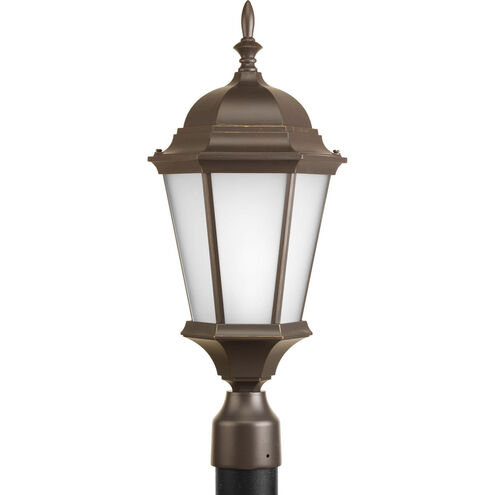 Welbourne 1 Light 21 inch Antique Bronze Outdoor Post Lantern in Clear Beveled