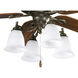 Renovations 4 Light Forged Bronze Fan Light Kit