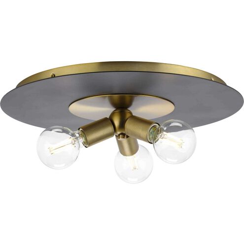 Trimble 3 Light 18 inch Brushed Bronze Flush Mount Ceiling Light, Design Series