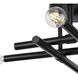 Arya 4 Light 20.12 inch Matte Black Semi-Flush Mount Ceiling Light, Design Series
