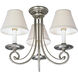 Bradford 3 Light 16 inch Antique Nickel Chandelier Ceiling Light