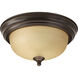 Dome Glass CTC 1 Light 11 inch Antique Bronze Flush Mount Ceiling Light in 11-3/8", Alabaster Glass, Standard