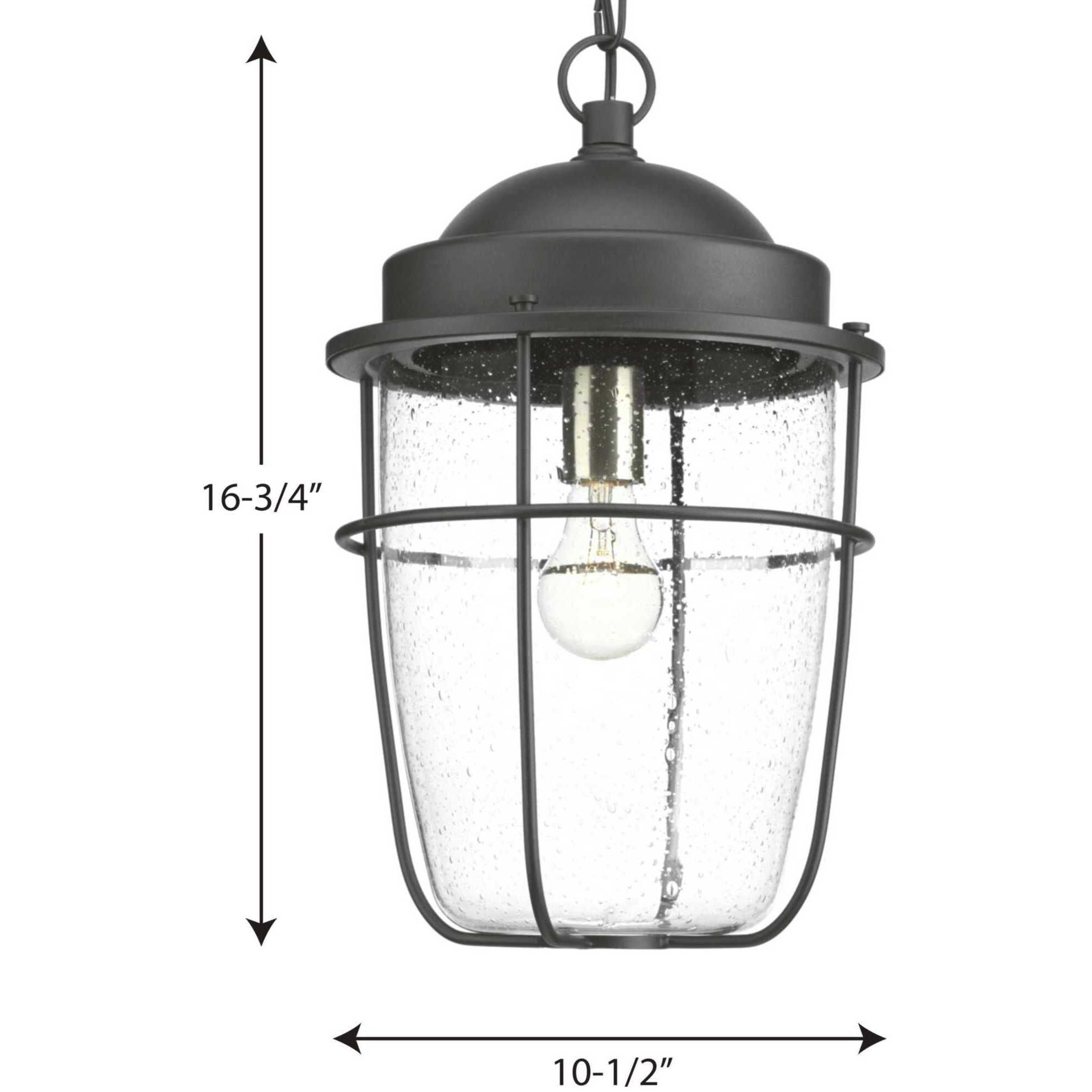 Holcombe 1 Light 11 inch Textured Black Outdoor Hanging Lantern