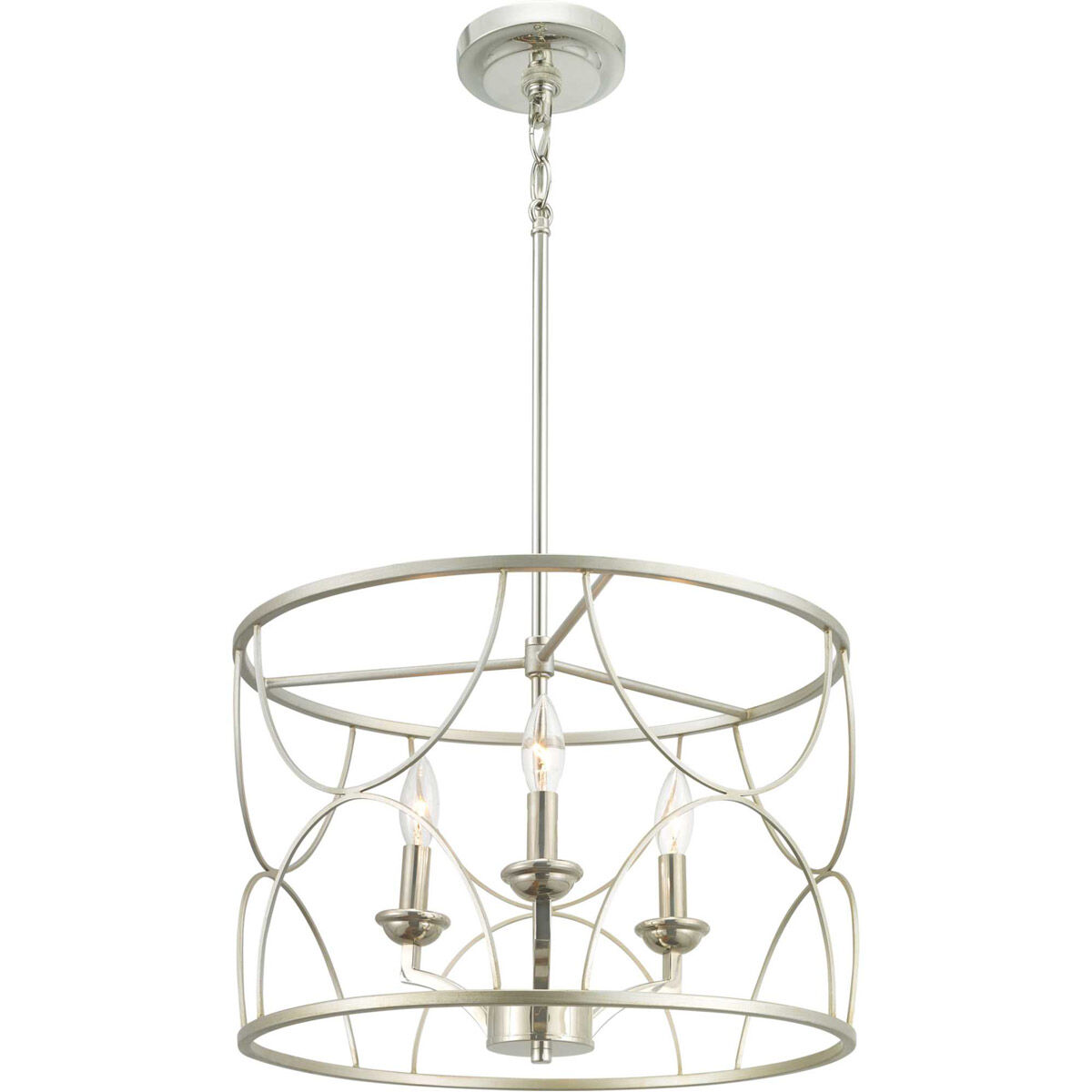 Landree 3 Light 18 inch Silver Ridge Chandelier Ceiling Light
