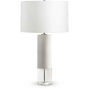Bermuda 31 inch 150.00 watt Off-White Matte Table Lamp Portable Light, Finely Ribbed Surface