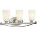 Nealy 3 Light 23 inch Brushed Nickel Bath Vanity Wall Light
