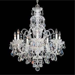 Olde World 7 Light Polished Silver Chandelier Ceiling Light in Heritage