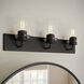 Merry 3 Light 24 inch Black Bath Vanity Wall Light