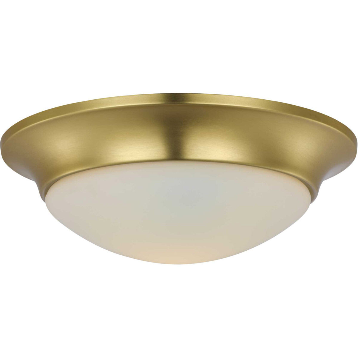 Etched Glass Close-to-Ceiling 1 Light 11.5 inch Satin Brass Flush Mount Ceiling Light