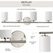 Replay 4 Light 31.13 inch Polished Nickel Bath Vanity Wall Light