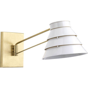 Point Dume™ Onshore 23 inch 60 watt Brushed Brass Swing Arm Wall Sconce Wall Light, Jeffrey Alan Marks, Design Series