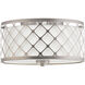 Mingle LED LED 11 inch Brushed Nickel Flush Mount Ceiling Light, Progress LED
