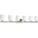 Replay 6 Light 48 inch Polished Nickel Bath Vanity Wall Light
