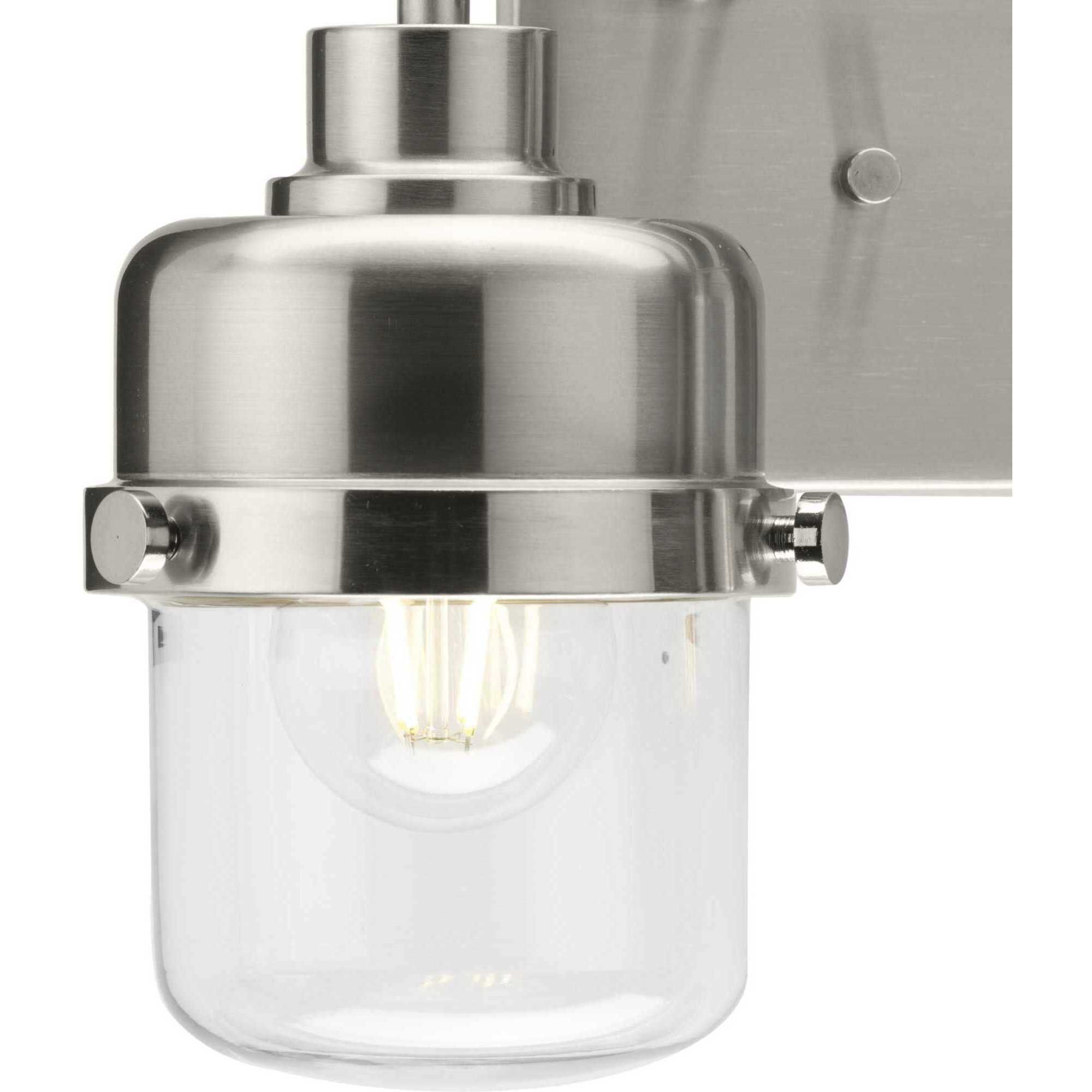 Beckner 2 Light 14.62 inch Brushed Nickel Bath Light Wall Light