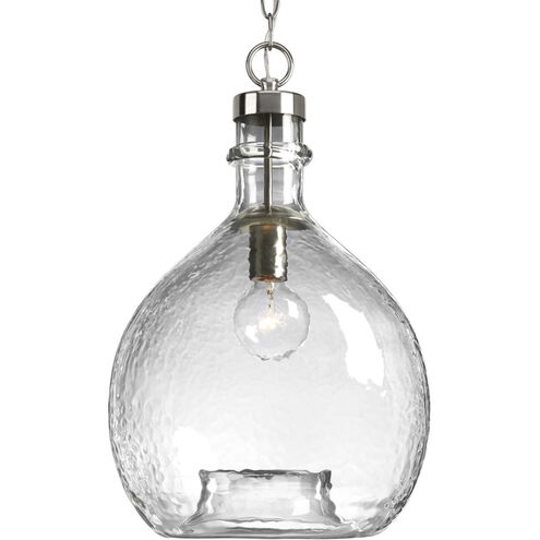 Zin 1 Light Brushed Nickel Pendant Ceiling Light, Design Series