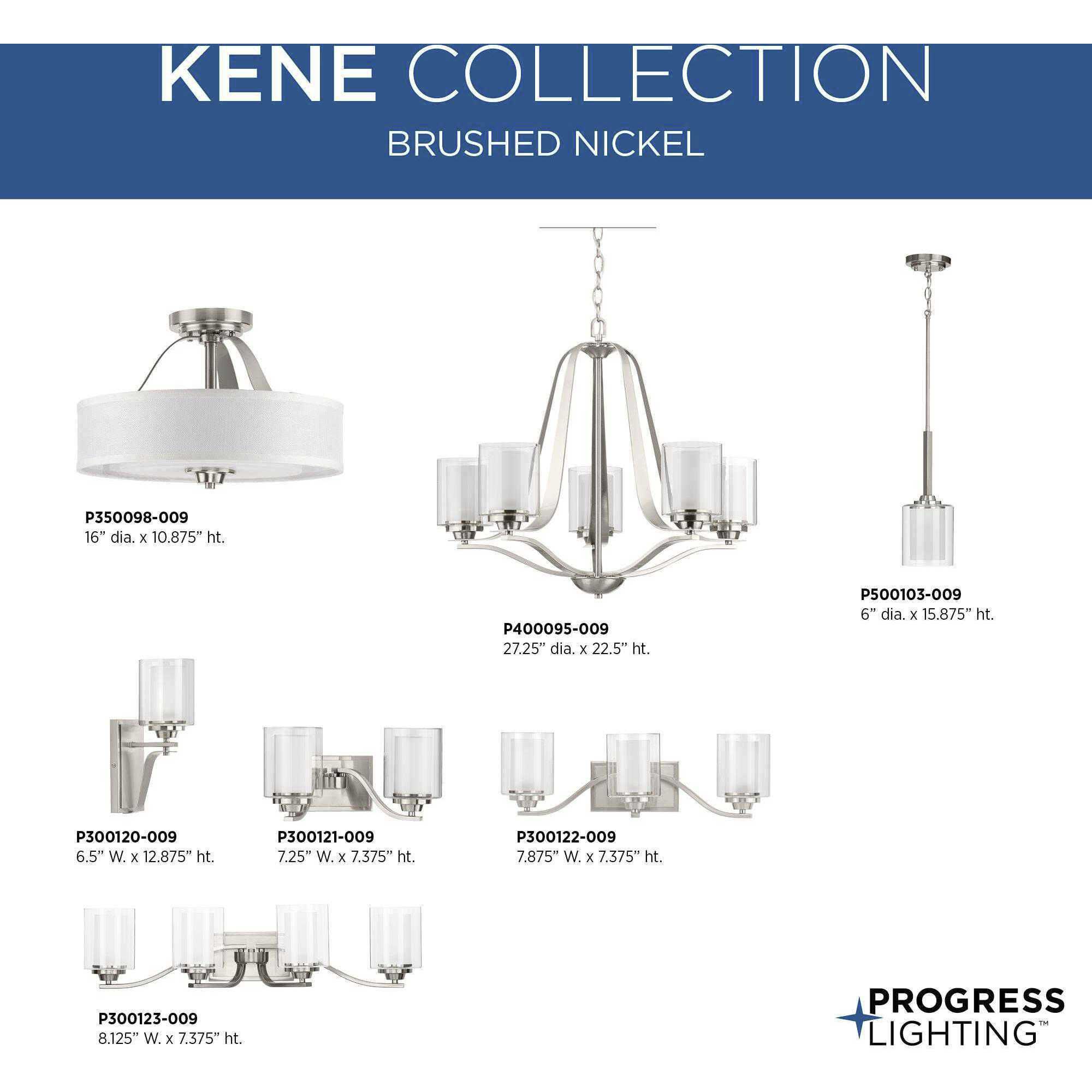 Kene 1 Light 6 inch Brushed Nickel Mini-Pendant Ceiling Light