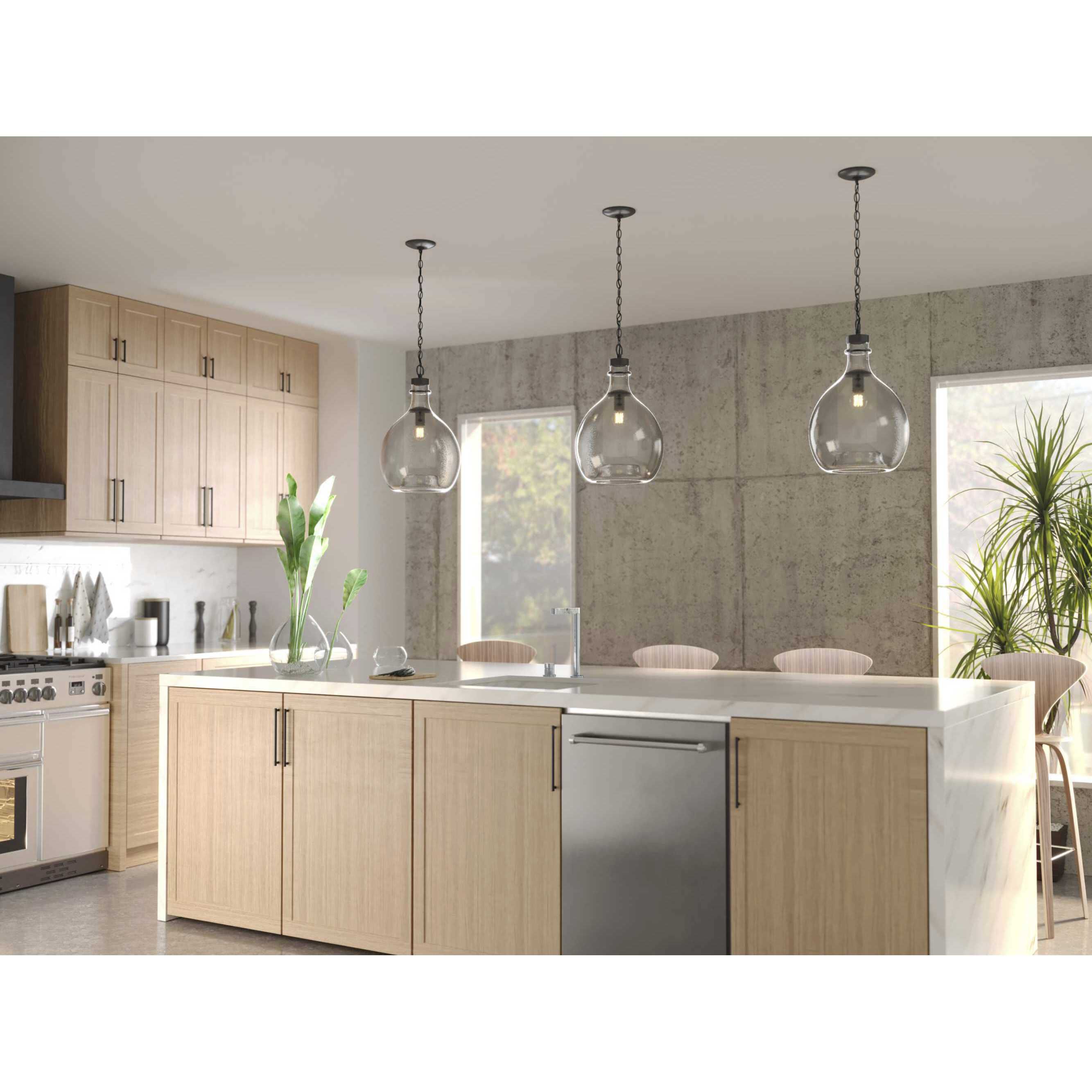 Zin 1 Light Graphite Pendant Ceiling Light, Design Series