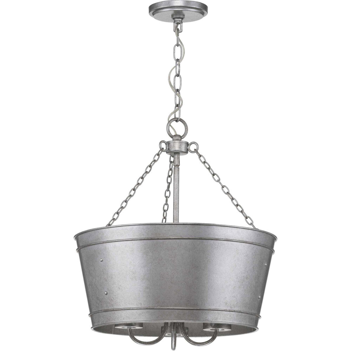 Galveston 3 Light 17.75 inch Galvanized Pendant Ceiling Light