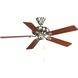 AirPro 52 inch Brushed Nickel with Cherry/Natural Cherry Blades Ceiling Fan