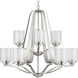 Kene 9 Light 32.75 inch Brushed Nickel Chandelier Ceiling Light