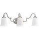 Wander 3 Light 24.5 inch Brushed Nickel Bath Vanity Wall Light, Design Series