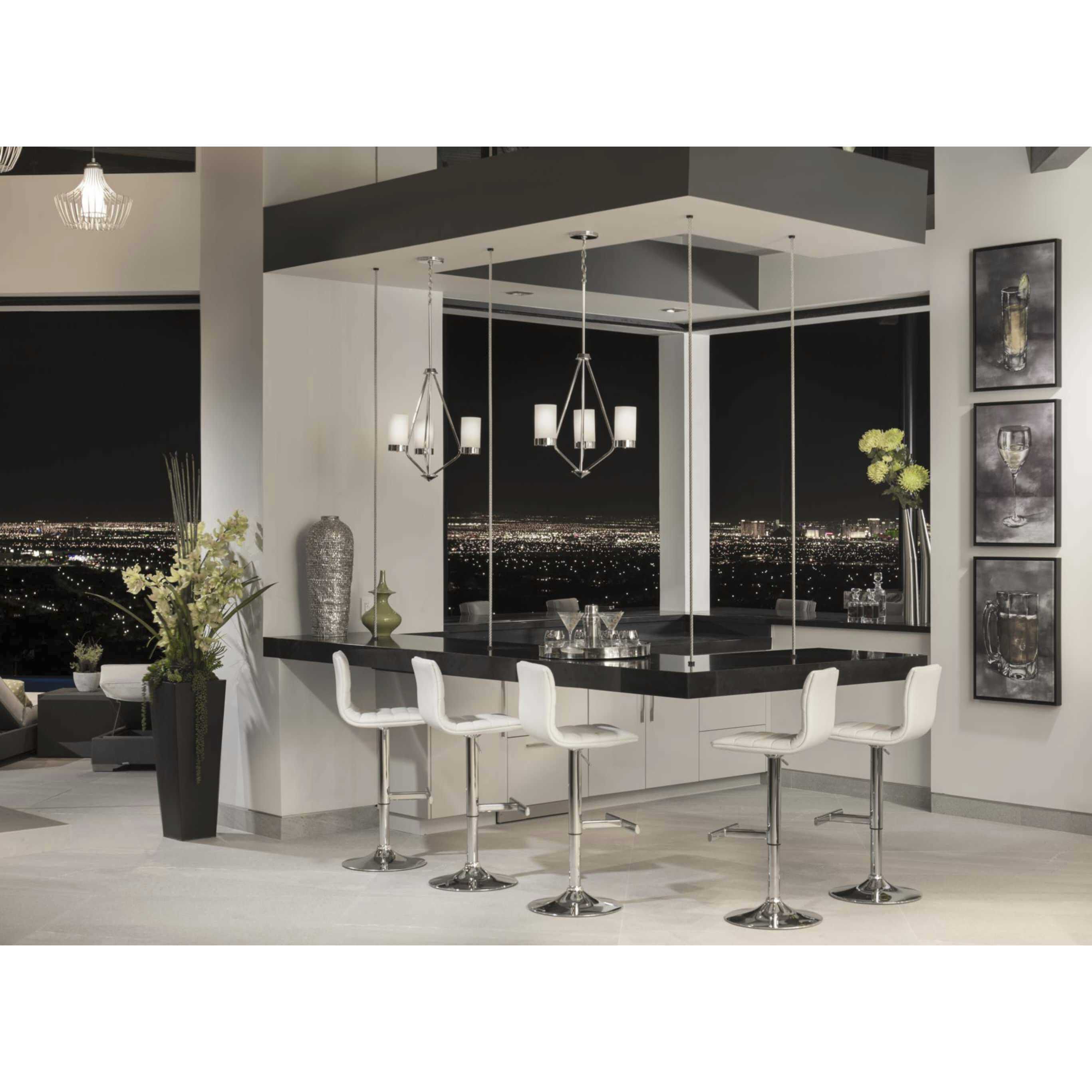 Elevate 3 Light 22 inch Polished Chrome Chandelier Ceiling Light, Design Series