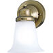 Clear Glass 1 Light 5 inch Antique Brass Bath Vanity Wall Light