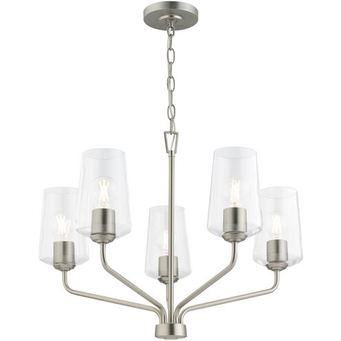 Celino 5 Light 26 inch Brushed Nickel Chandelier Ceiling Light