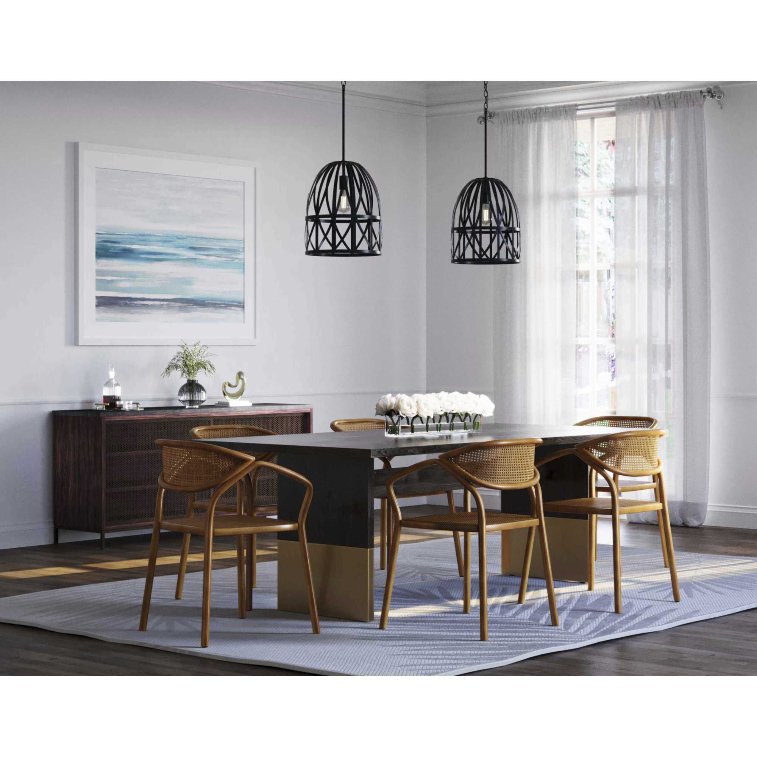 Progress P500343-187 Chastain 1 Light 14 inch Cerused Black
