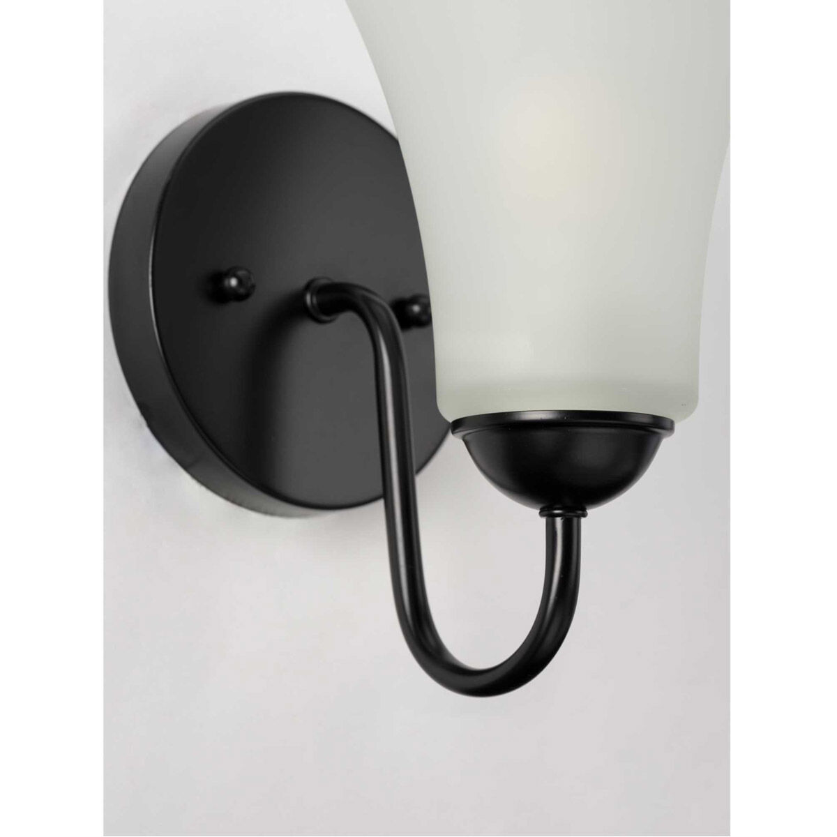Classic 1 Light 5 inch Matte Black Bath Vanity Wall Light