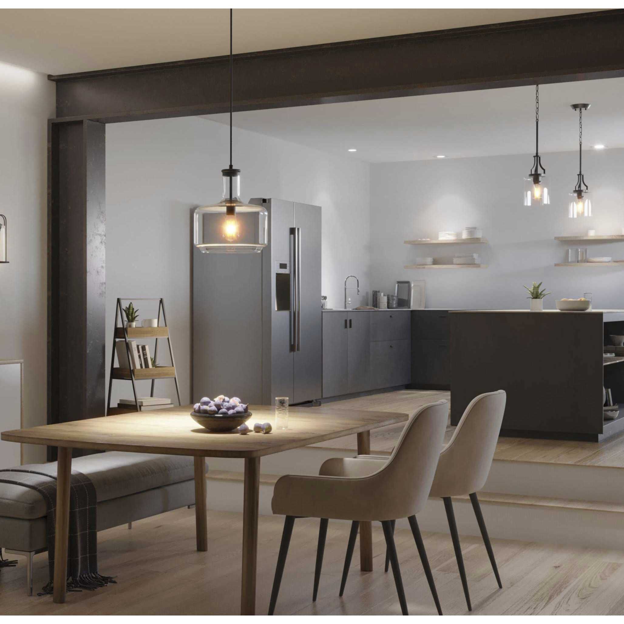 Latrobe 1 Light Matte Black Pendant Ceiling Light