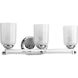 Carlyn 3 Light 22.63 inch Polished Nickel Bath Vanity Wall Light, Design Series