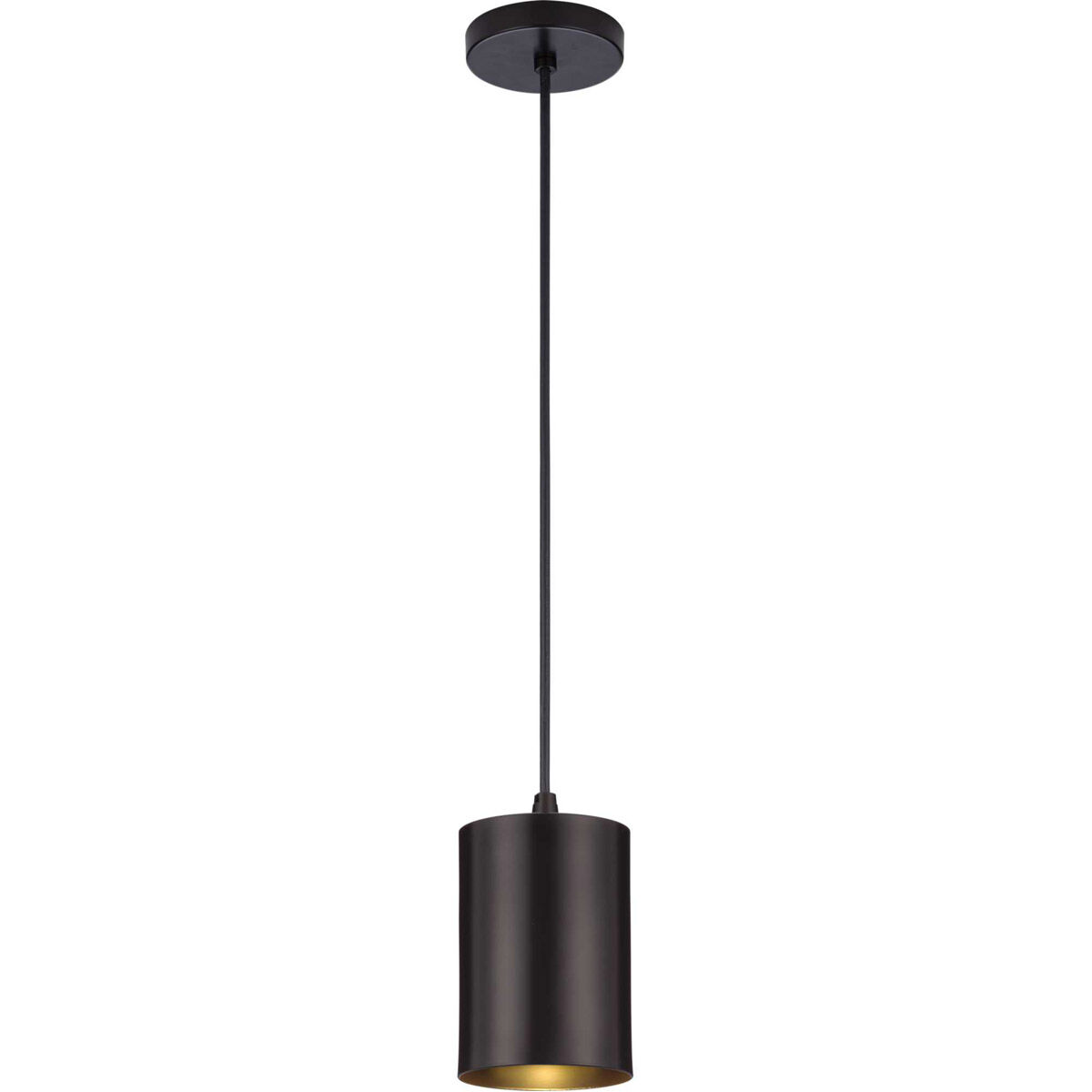 CYL RNDS 1 Light 5 inch Antique Bronze Outdoor Pendant