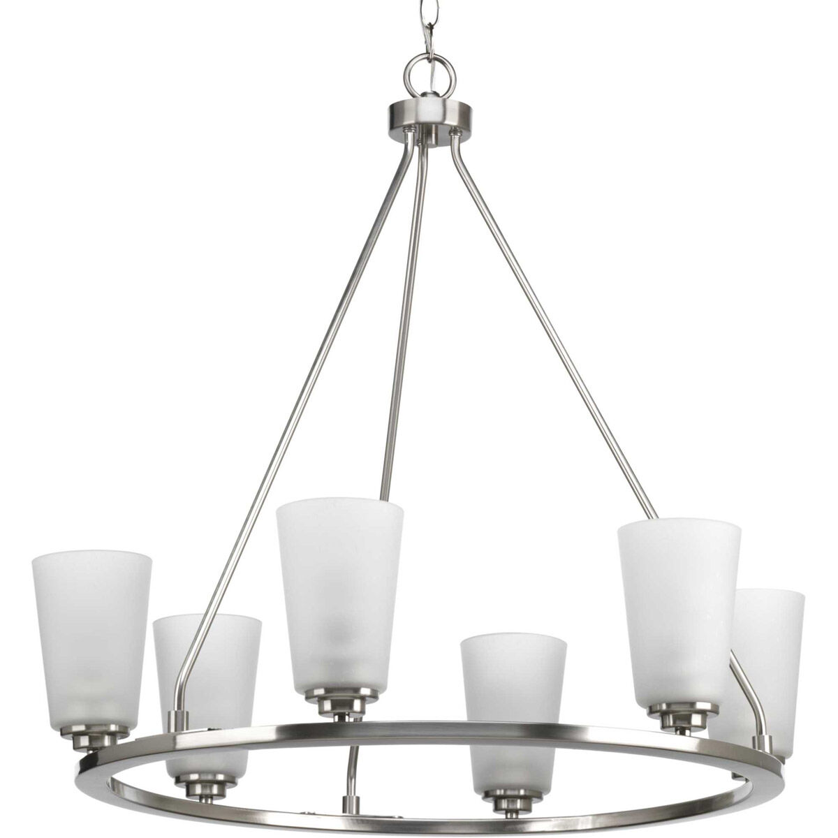 Debut 6 Light 28 inch Brushed Nickel Chandelier Ceiling Light, Design Series