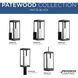 Patewood 1 Light 15 inch Matte Black Outdoor Wall Lantern, Medium, Design Series