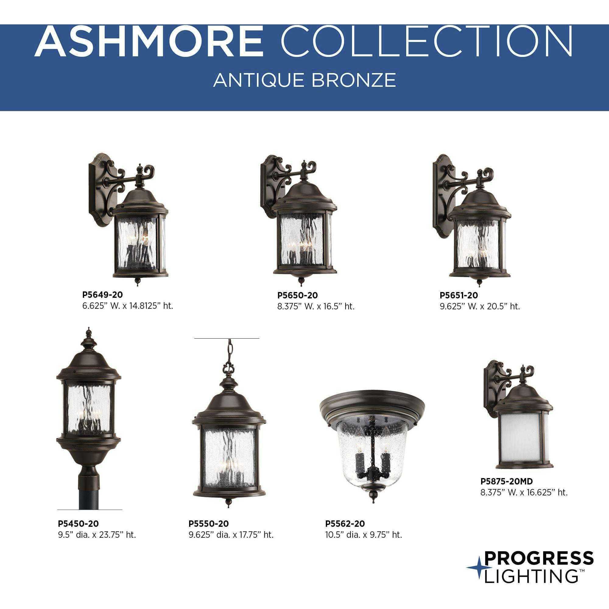 Ashmore 2 Light 11 inch Antique Bronze Outdoor Flush Mount